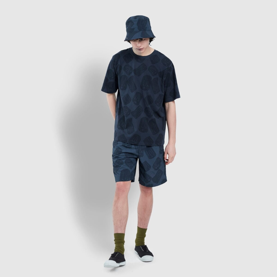 JAJU Unisex Cotton Short Sleeve T-Shirt – Navy