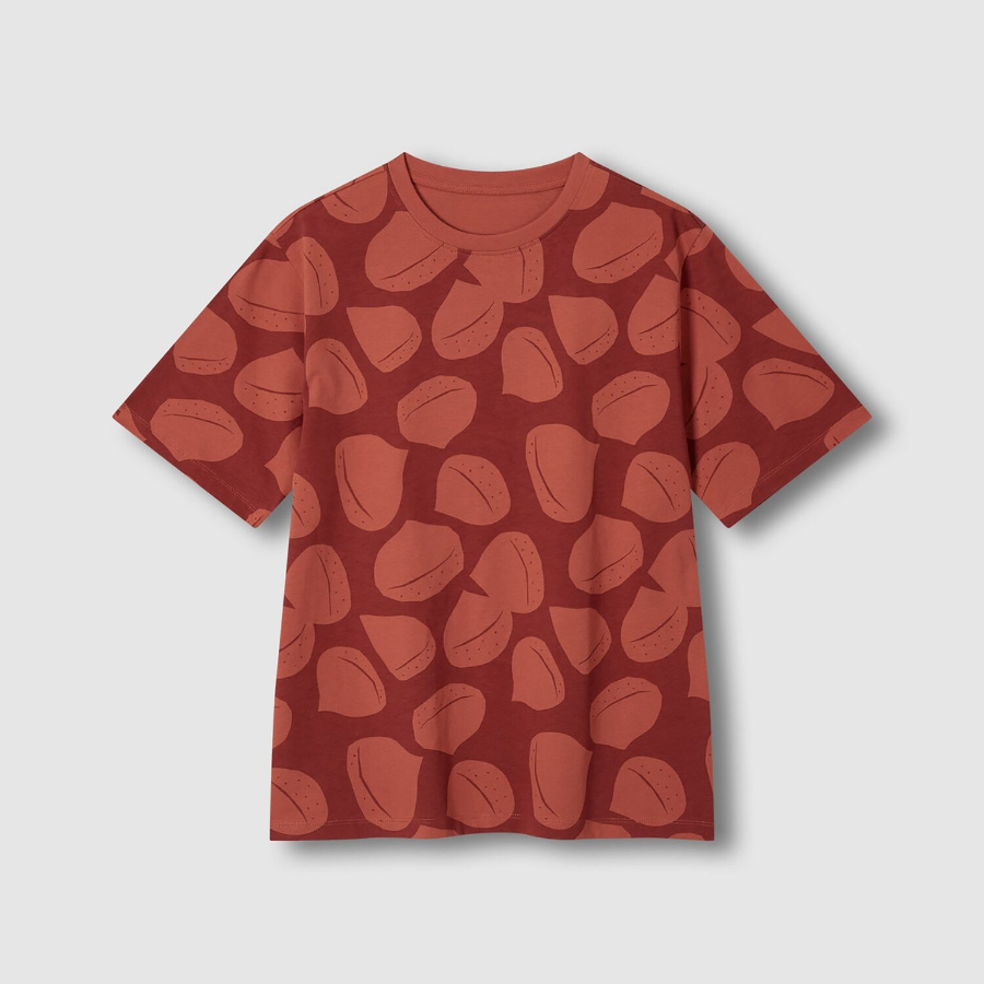 JAJU Unisex Cotton Short Sleeve T-Shirt – Brown