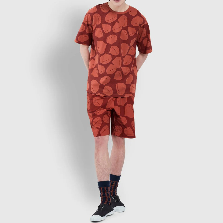 JAJU Unisex Cotton Short Sleeve T-Shirt – Brown