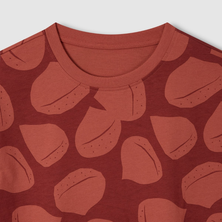 JAJU Unisex Cotton Short Sleeve T-Shirt – Brown