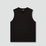 JAJU Men’s Quick-Dry Muscle Sleeveless T-Shirt – Black