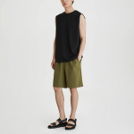 JAJU Men’s Quick-Dry Muscle Sleeveless T-Shirt – Black