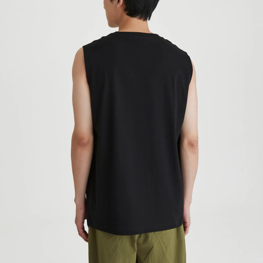 JAJU Men’s Quick-Dry Muscle Sleeveless T-Shirt – Black