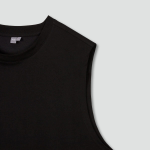 JAJU Men’s Quick-Dry Muscle Sleeveless T-Shirt – Black