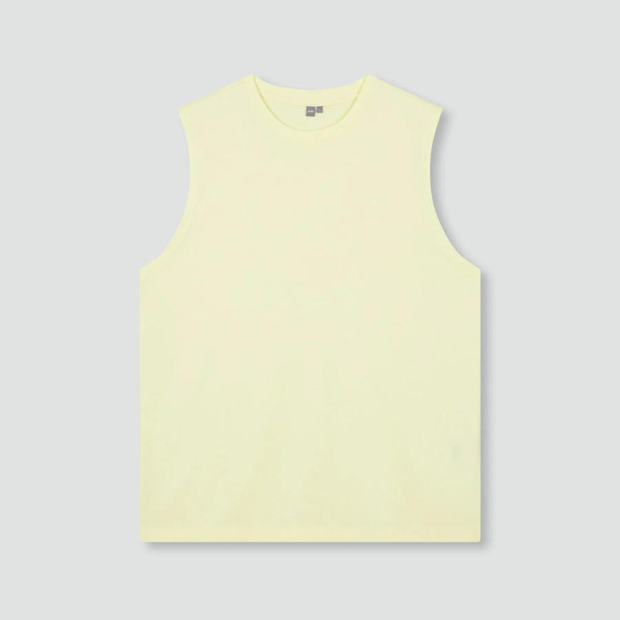 JAJU Men’s Quick-Dry Muscle Sleeveless T-Shirt – Yellow