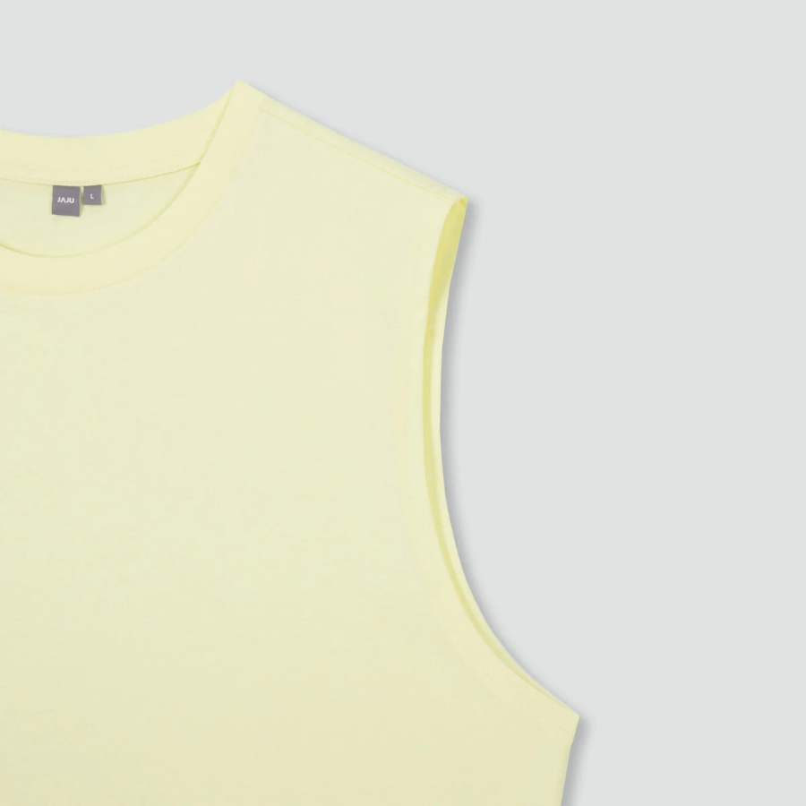 JAJU Men’s Quick-Dry Muscle Sleeveless T-Shirt – Yellow