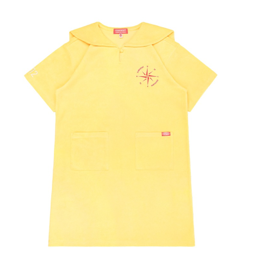 ICEBISCUIT [Junior] Compass Wide Collar Terry Dress_IB32OD614
