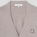 Maison Kitsune Men Bold Fox Head Patch Regular Cardigan - Marble
