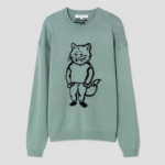 Maison Kitsune Men Dressed Fox Intarsia Jumper - Vert-De-Gris