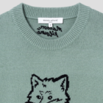 Maison Kitsune Men Dressed Fox Intarsia Jumper - Vert-De-Gris