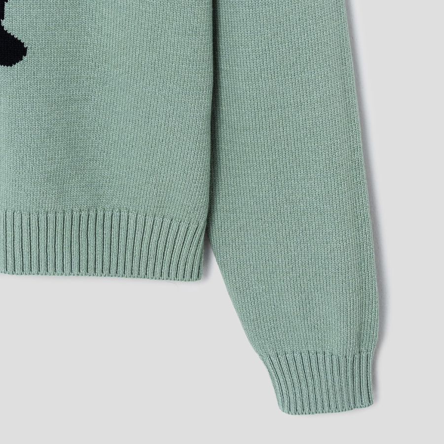 Maison Kitsune Men Dressed Fox Intarsia Jumper - Vert-De-Gris