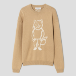 Maison Kitsune Men Dressed Fox Intarsia Jumper - Cork