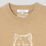 Maison Kitsune Men Dressed Fox Intarsia Jumper - Cork