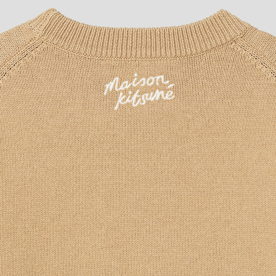 Maison Kitsune Men Dressed Fox Intarsia Jumper - Cork