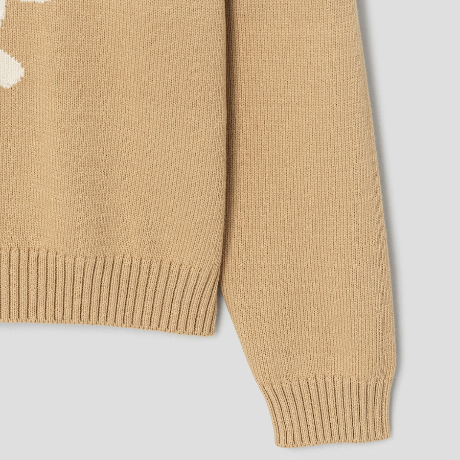 Maison Kitsune Men Dressed Fox Intarsia Jumper - Cork