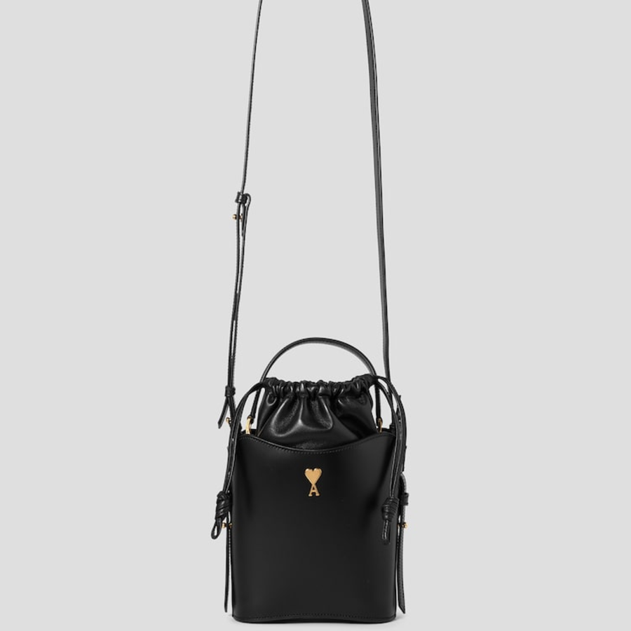 ami (Unisex) Mini Paris Paris Bucket Bag – Black