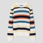 Maison Kitsune Men Comfort Striped Jumper - Ecru/Multi Stripes