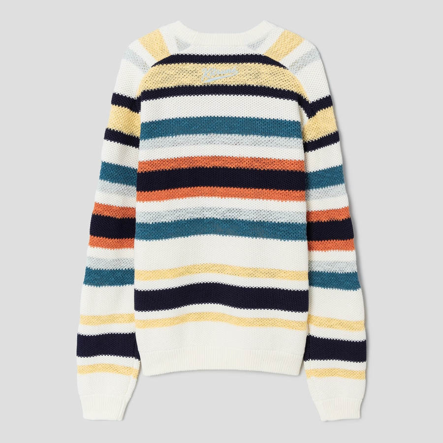 Maison Kitsune Men Comfort Striped Jumper - Ecru/Multi Stripes