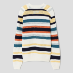 Maison Kitsune Men Comfort Striped Jumper - Ecru/Multi Stripes