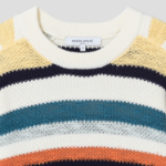 Maison Kitsune Men Comfort Striped Jumper - Ecru/Multi Stripes