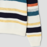Maison Kitsune Men Comfort Striped Jumper - Ecru/Multi Stripes