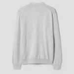 Maison Kitsune Men Tonal Fox Head Patch Regular Cardigan - Light Grey Melange