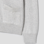 Maison Kitsune Men Tonal Fox Head Patch Regular Cardigan - Light Grey Melange