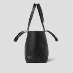 ami (Unisex) Midi Tote Bag – Wool Gabardine Black