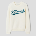 Maison Kitsune Men Kitsune Varsity Embroidered Mesh Jumper - Milk