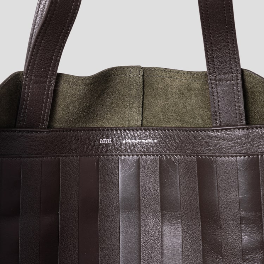 ami (Unisex) Midi Maxi Tote Bag – Olive