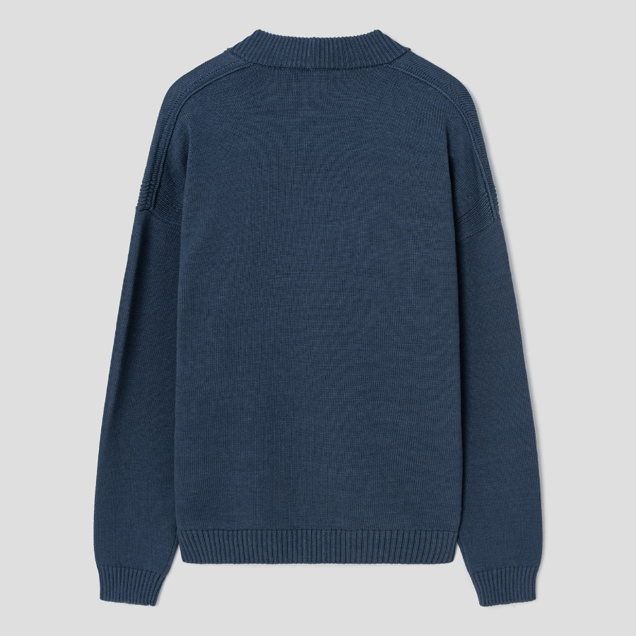 Maison Kitsune Men Bold Fox Head Patch Comfort Cardigan - Slate Grey