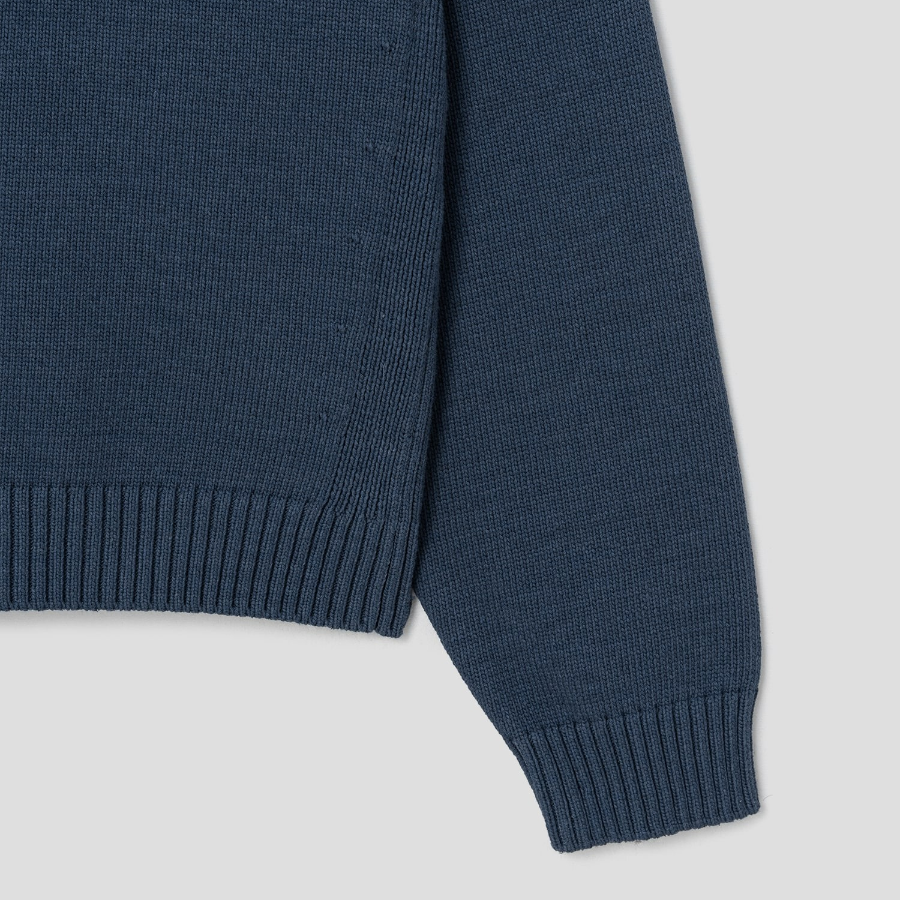 Maison Kitsune Men Bold Fox Head Patch Comfort Cardigan - Slate Grey