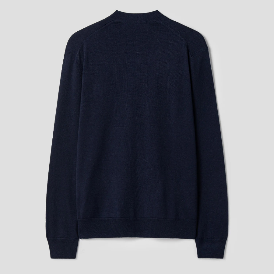 Maison Kitsune Men Bold Fox Head Patch Regular Cardigan - Ink Blue