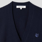 Maison Kitsune Men Bold Fox Head Patch Regular Cardigan - Ink Blue