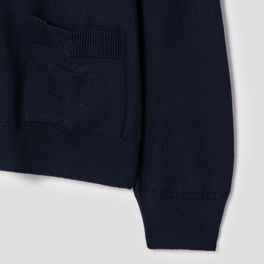 Maison Kitsune Men Bold Fox Head Patch Regular Cardigan - Ink Blue