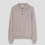 Maison Kitsune Men Bold Fox Head Patch Polo Jumper - Marble