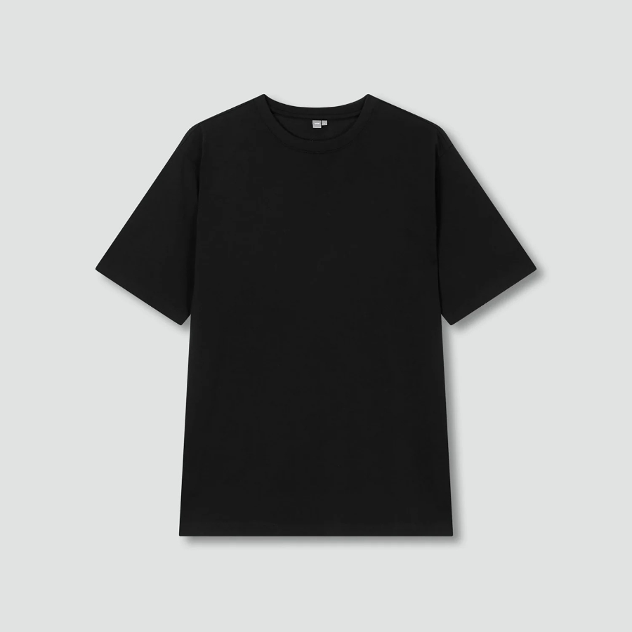 JAJU Unisex Layered Short Sleeve T-Shirt – Black