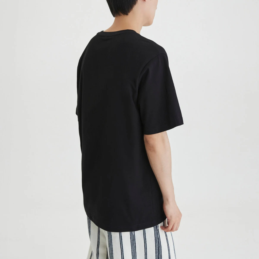 JAJU Unisex Layered Short Sleeve T-Shirt – Black