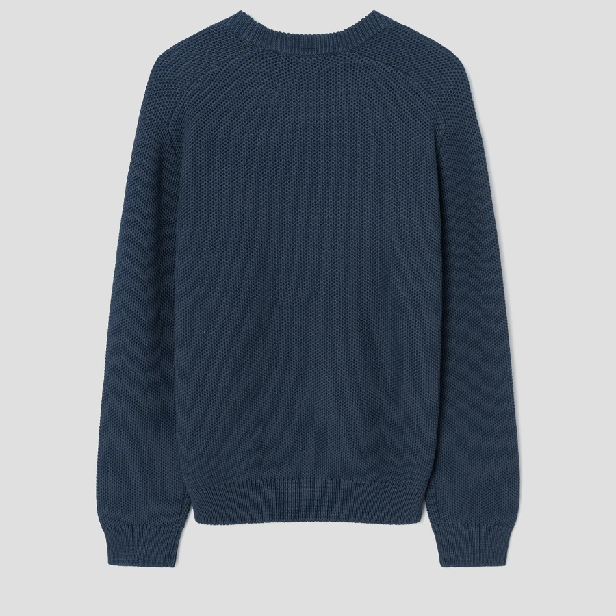 Maison Kitsune Men Kitsune Varsity Embroidered Mesh Jumper - Slate Grey