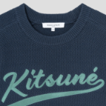 Maison Kitsune Men Kitsune Varsity Embroidered Mesh Jumper - Slate Grey