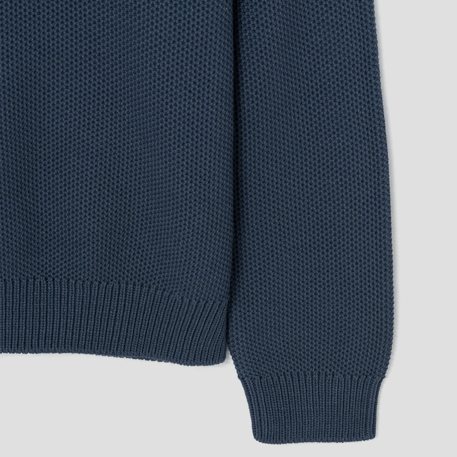 Maison Kitsune Men Kitsune Varsity Embroidered Mesh Jumper - Slate Grey