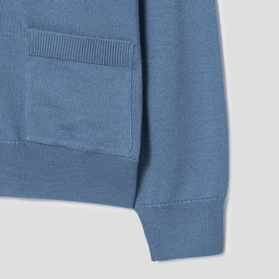 Maison Kitsune Men Bold Fox Head Patch Regular Cardigan - Breton Blue