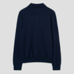 Maison Kitsune Men Tonal Fox Head Patch Polo Jumper - Ink Blue
