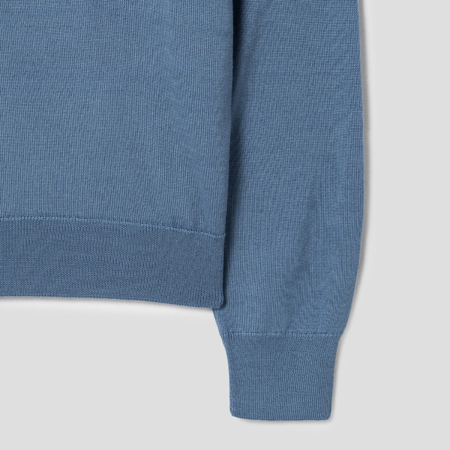 Maison Kitsune Men Bold Fox Head Patch Regular Jumper - Breton Blue