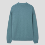 Maison Kitsune Men Bold Fox Head Patch Comfort Cardigan - Soft Teal