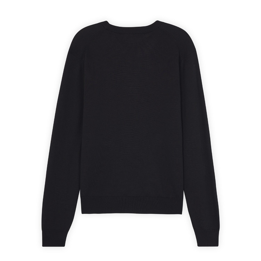 Maison Kitsune Men Tonal Fox Head Patch Regular Jumper - Black