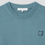 Maison Kitsune Men Bold Fox Head Patch Comfort Jumper - Soft Teal
