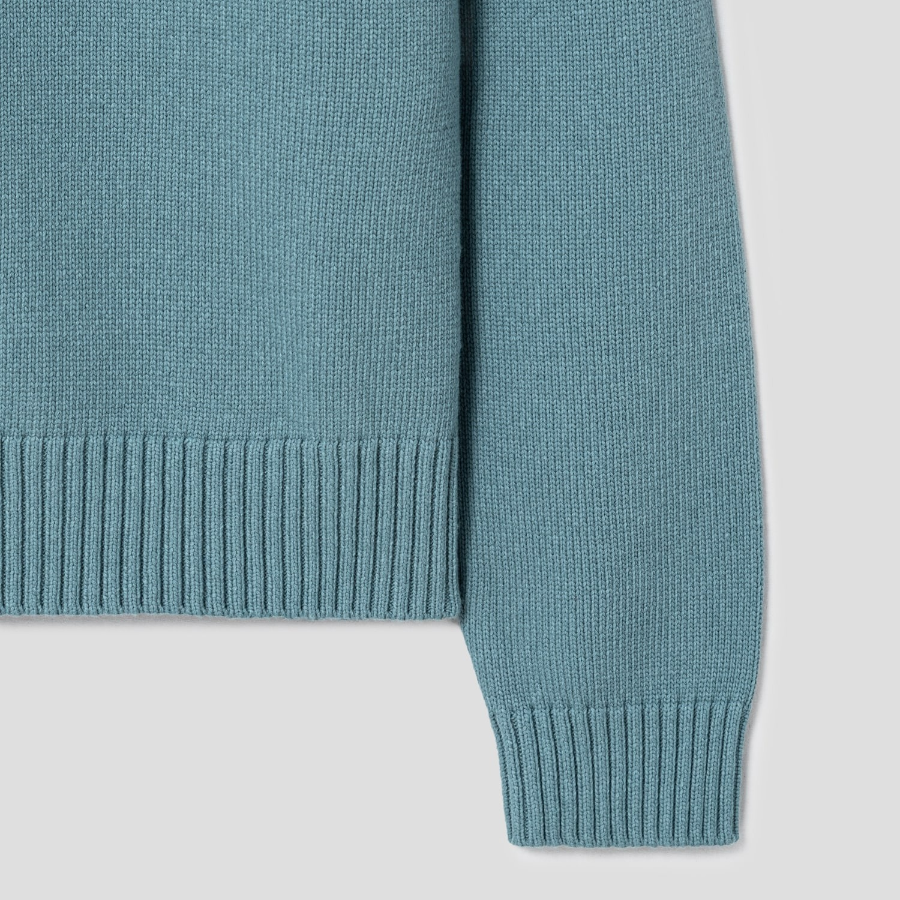 Maison Kitsune Men Bold Fox Head Patch Comfort Jumper - Soft Teal