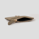 ami (Unisex) Paris Paris Zip Card Holder – Havana/Vibrated Brass