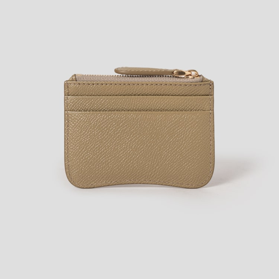 ami (Unisex) Paris Paris Zip Card Holder – Havana/Vibrated Brass